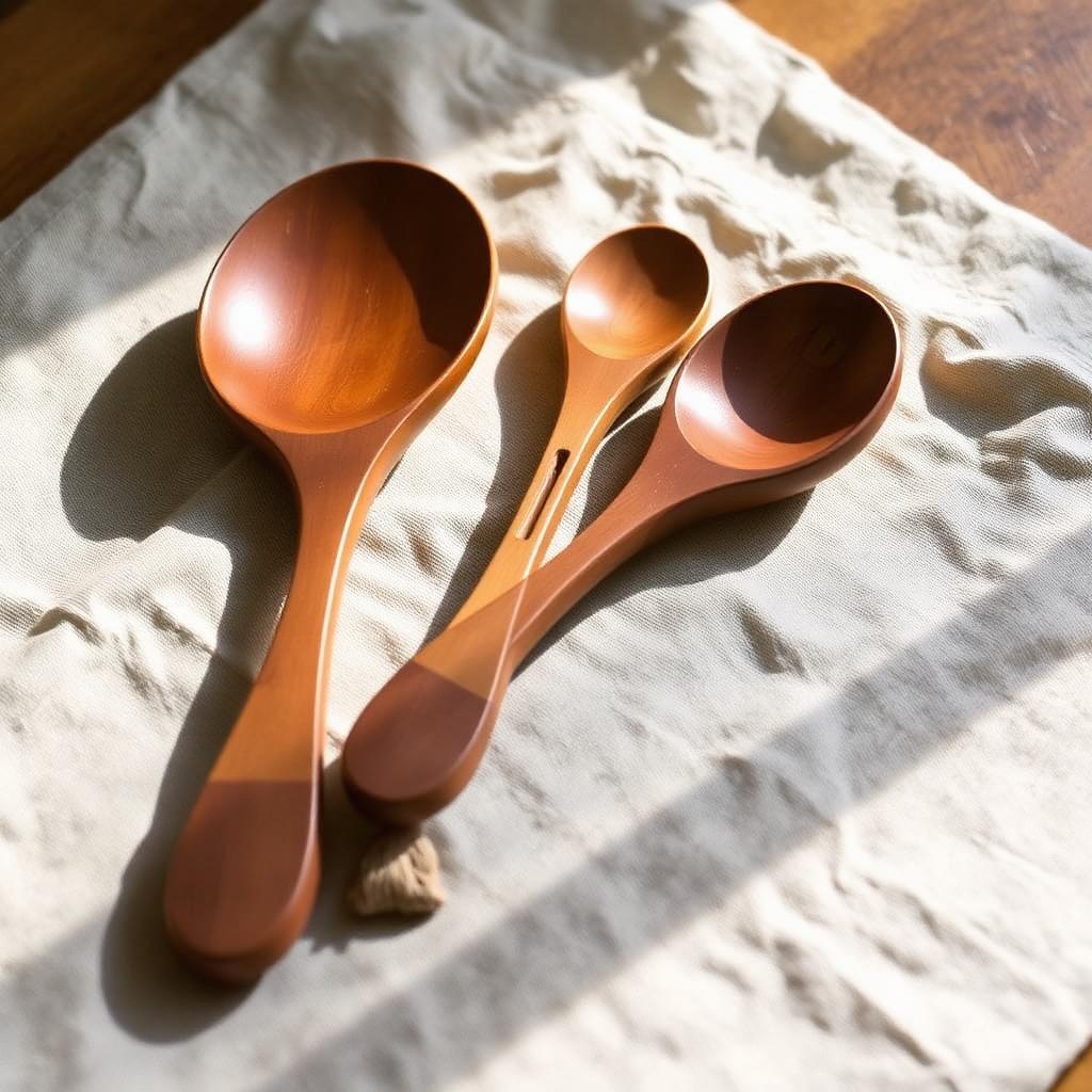 Hand-Carved Wooden Spoon Set